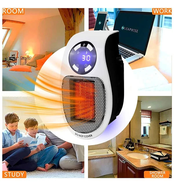 بخاری برقی پرتابل فن دار با تایمر و ترموستات